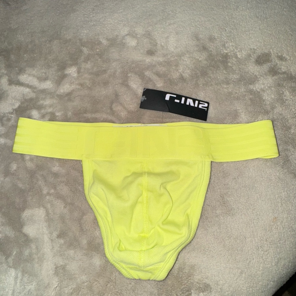 C-In2 Hard//Core Yellow Thong Size Large New With Tags
